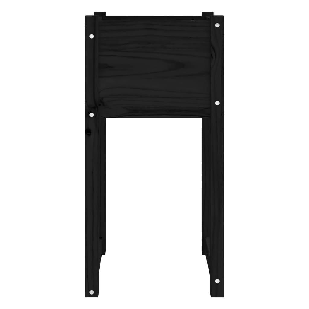 vidaXL Jardiniere, 2 buc., Negru, 40x40x52,5 cm, lemn masiv de pin