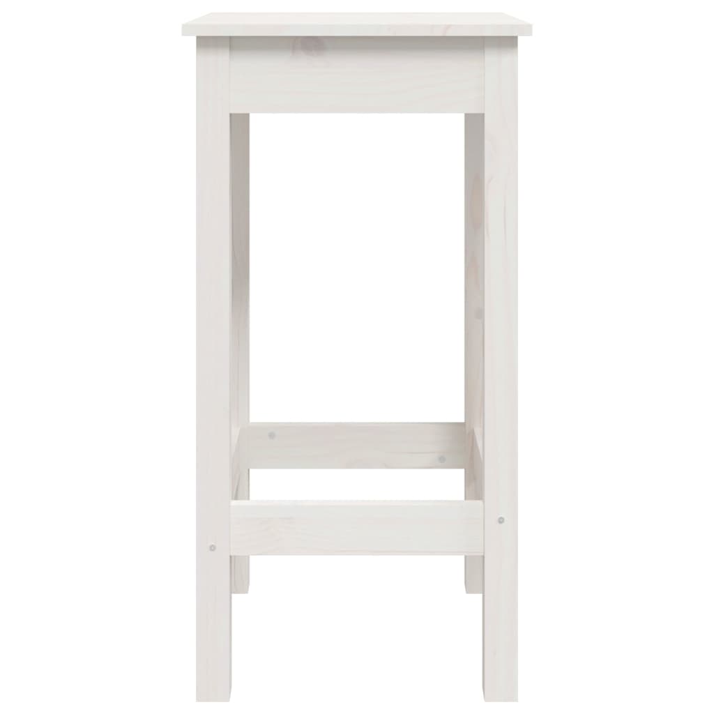 vidaXL Scaune de bar, 2 buc., alb, 40x40x78 cm, lemn masiv de pin