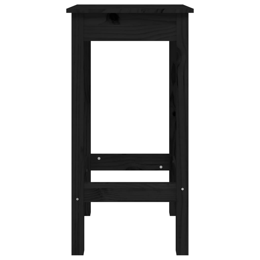 vidaXL Scaune de bar, 2 buc., negru, 40x40x78 cm, lemn masiv pin vidaXL Scaune de bar, 2 buc., negru, 40x40x78 cm, lemn masiv pin