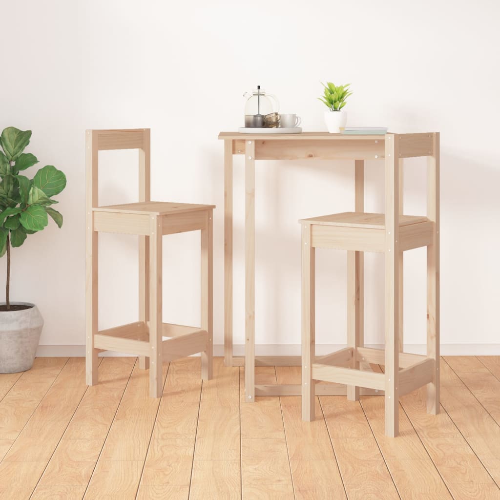 vidaXL Scaune de bar, 2 buc., 40x41,5x112 cm, lemn masiv de pin