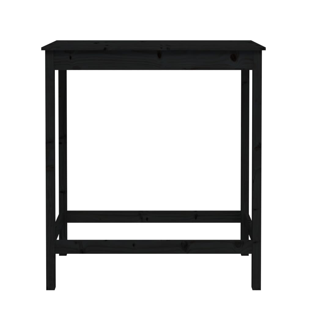 vidaXL Masă de bar, negru, 100x50x110 cm, lemn masiv de pin