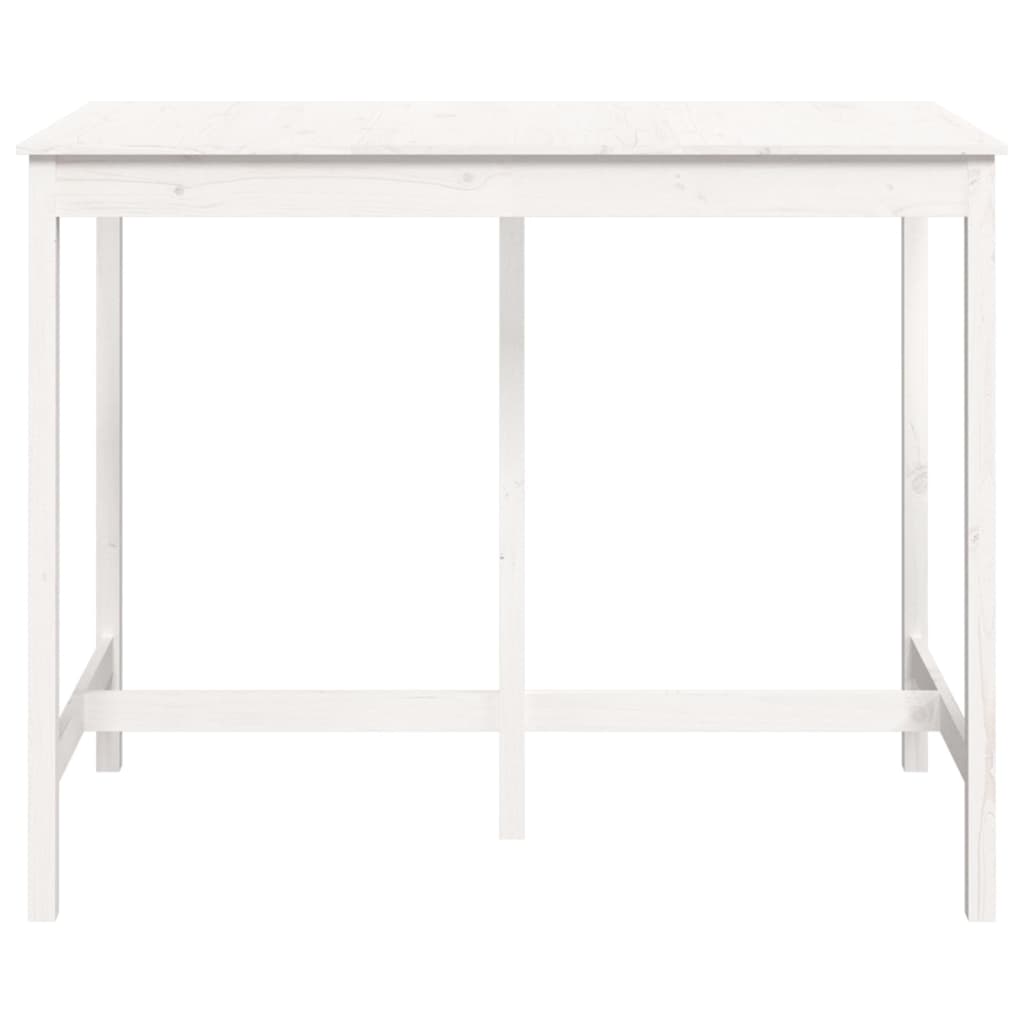 vidaXL Masă de bar, alb, 140x80x110 cm, lemn masiv de pin