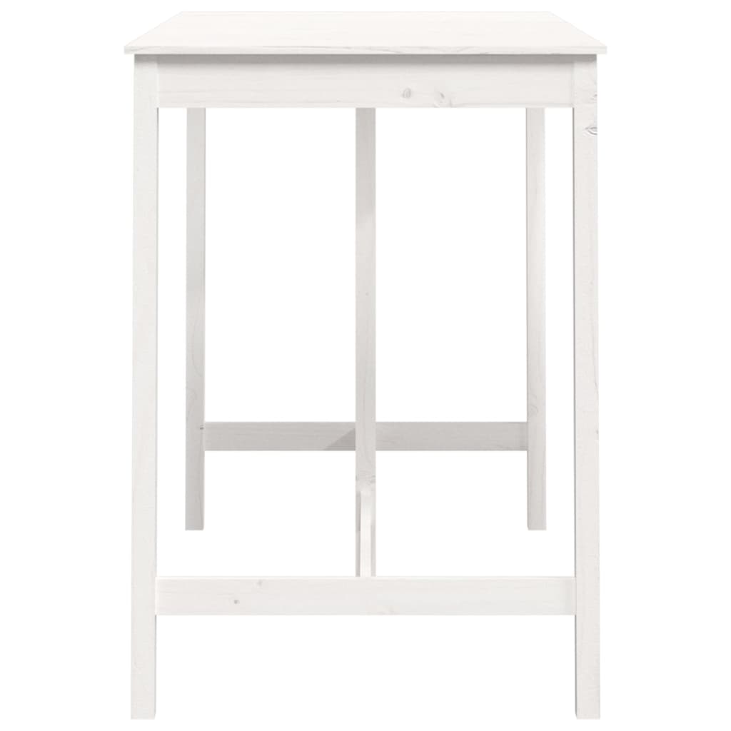 vidaXL Masă de bar, alb, 140x80x110 cm, lemn masiv de pin