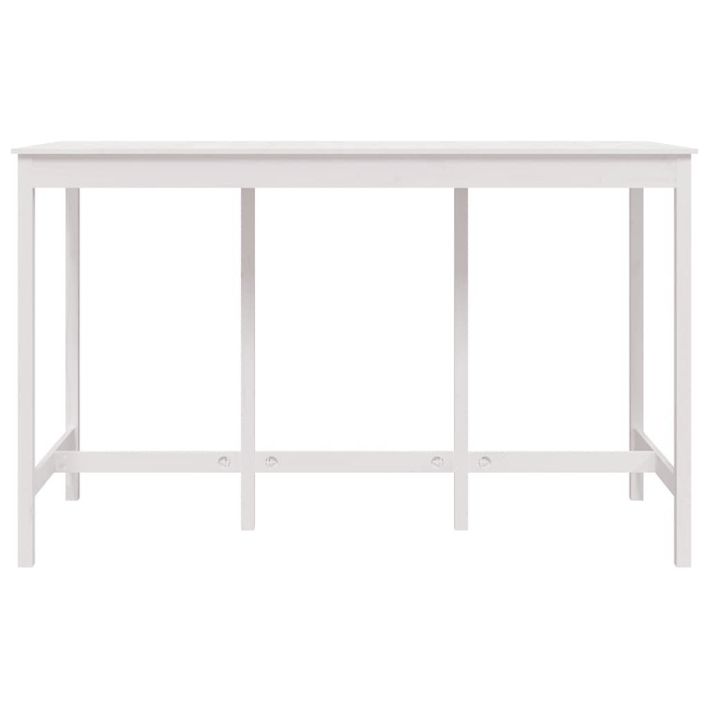 vidaXL Masă de bar, alb, 180x80x110 cm, lemn masiv de pin vidaXL Masă de bar, alb, 180x80x110 cm, lemn masiv de pin