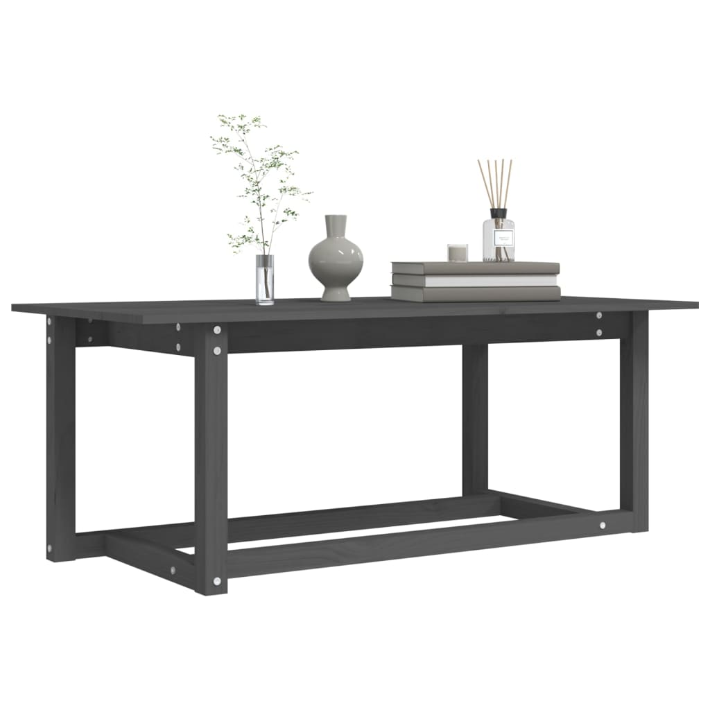 vidaXL Măsuță de cafea, gri, 110x55x45 cm, lemn masiv de pin vidaXL Măsuță de cafea, gri, 110x55x45 cm, lemn masiv de pin