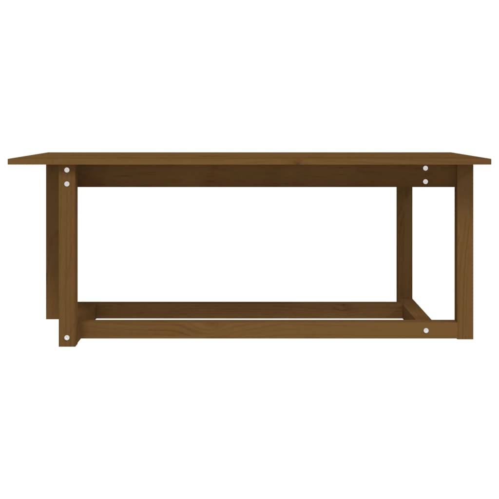 vidaXL Măsuță de cafea, maro miere, 110x55x45 cm, lemn masiv de pin vidaXL Măsuță de cafea, maro miere, 110x55x45 cm, lemn masiv de pin