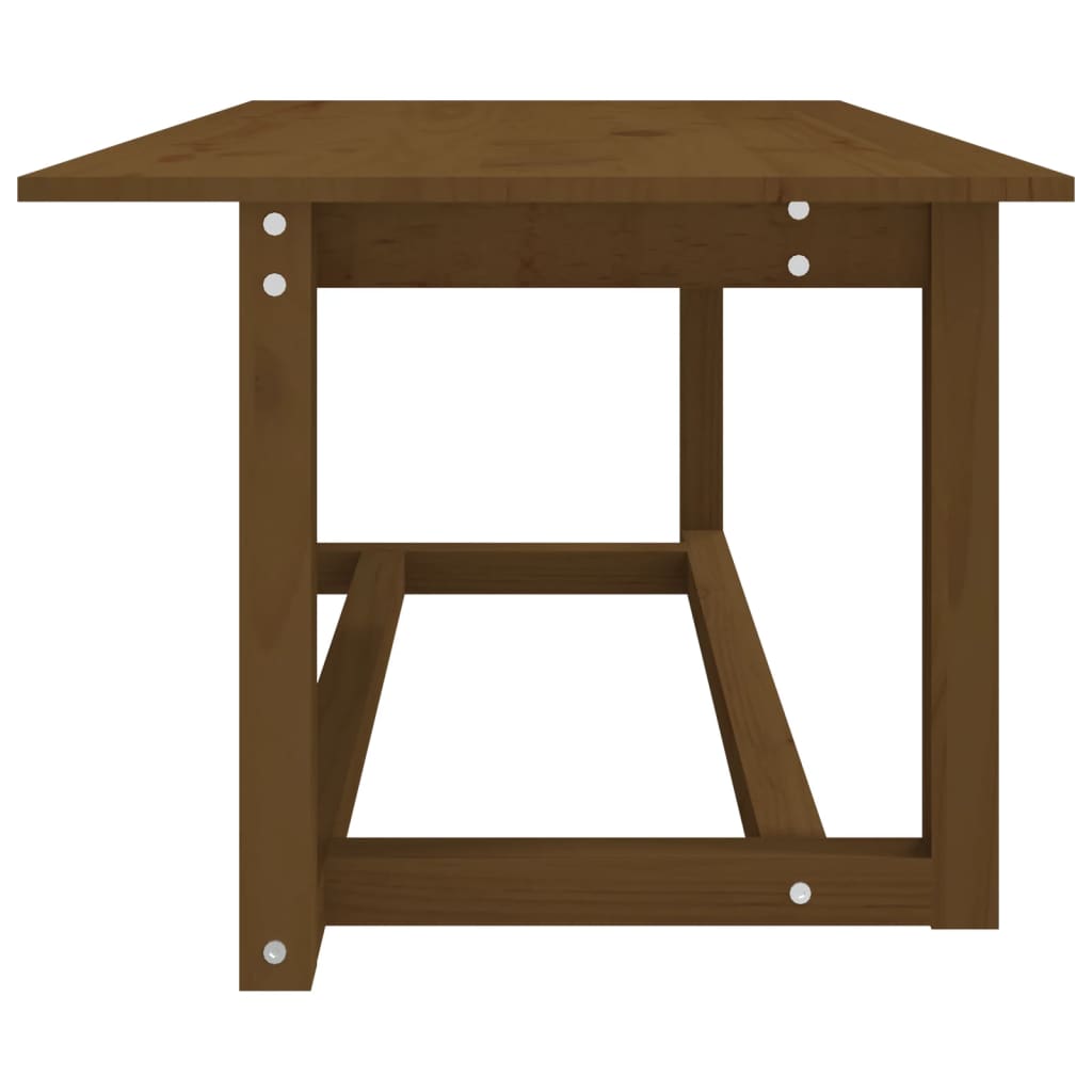 vidaXL Măsuță de cafea, maro miere, 110x55x45 cm, lemn masiv de pin vidaXL Măsuță de cafea, maro miere, 110x55x45 cm, lemn masiv de pin