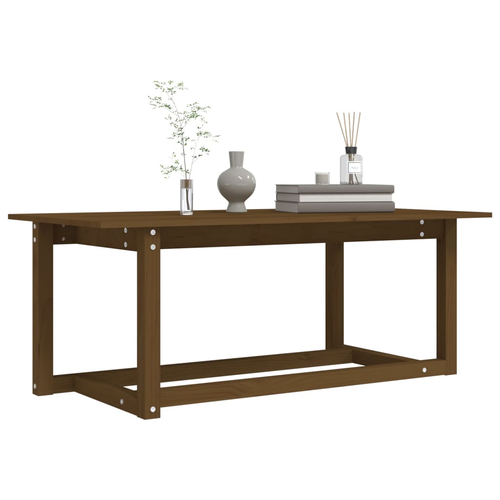 vidaXL Măsuță de cafea, maro miere, 110x55x45 cm, lemn masiv de pin vidaXL Măsuță de cafea, maro miere, 110x55x45 cm, lemn masiv de pin