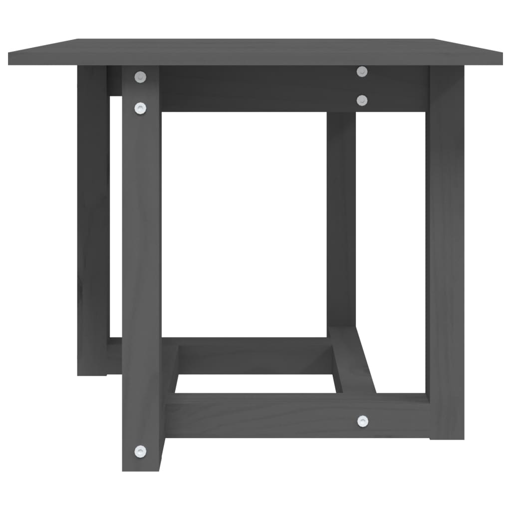 vidaXL Măsuță de cafea, gri, 50x50x45 cm, lemn masiv de pin vidaXL Măsuță de cafea, gri, 50x50x45 cm, lemn masiv de pin