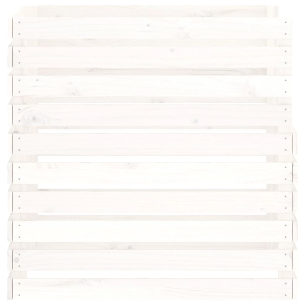 vidaXL Compostor, alb, 80x80x78 cm, lemn masiv de pin vidaXL Compostor, alb, 80x80x78 cm, lemn masiv de pin