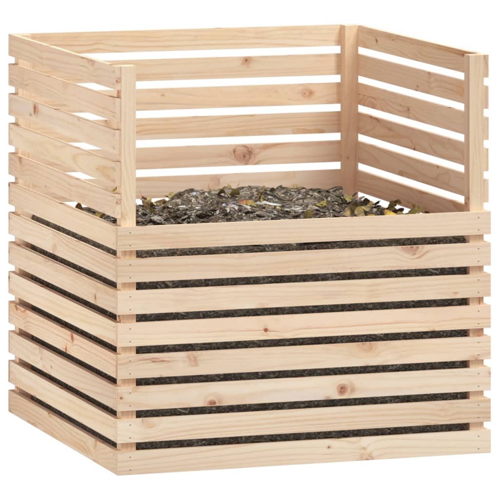 vidaXL Compostor, 100x100x102 cm, lemn masiv de pin vidaXL Compostor, 100x100x102 cm, lemn masiv de pin