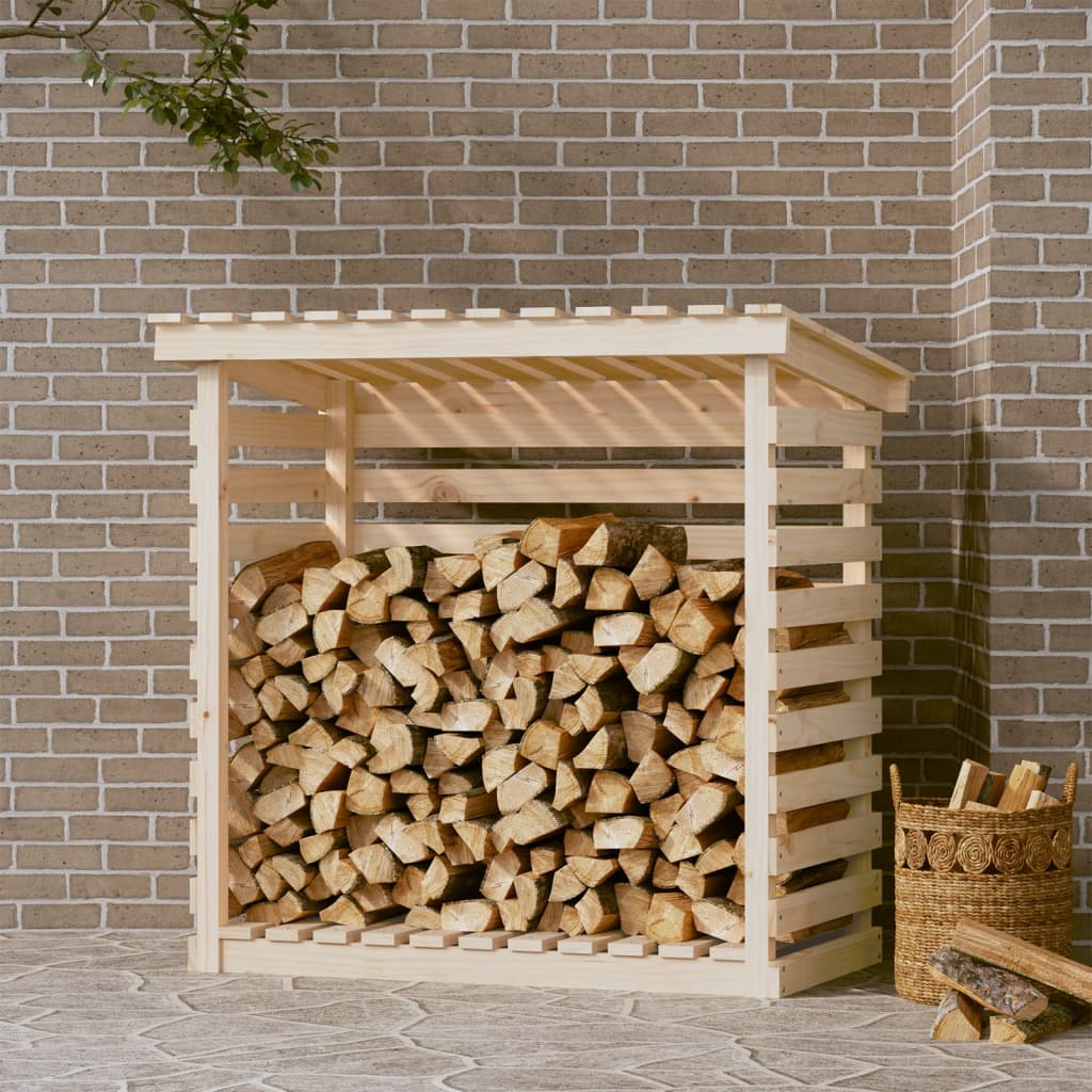 vidaXL Rastel pentru lemne de foc, 108x73x108 cm, lemn masiv de pin vidaXL Rastel pentru lemne de foc, 108x73x108 cm, lemn masiv de pin