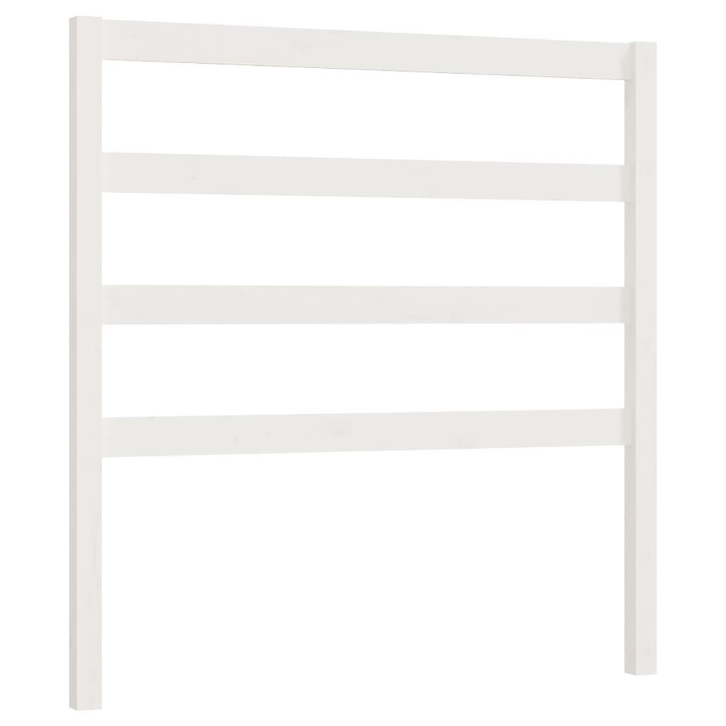 vidaXL Tăblie de pat, alb, 95x4x100 cm, lemn masiv de pin vidaXL Tăblie de pat, alb, 95x4x100 cm, lemn masiv de pin