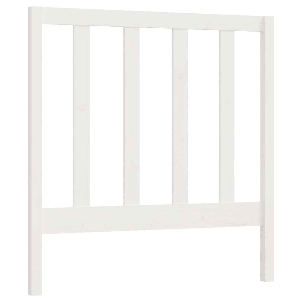 vidaXL Tăblie de pat, alb, 95x4x100 cm, lemn masiv de pin vidaXL Tăblie de pat, alb, 95x4x100 cm, lemn masiv de pin
