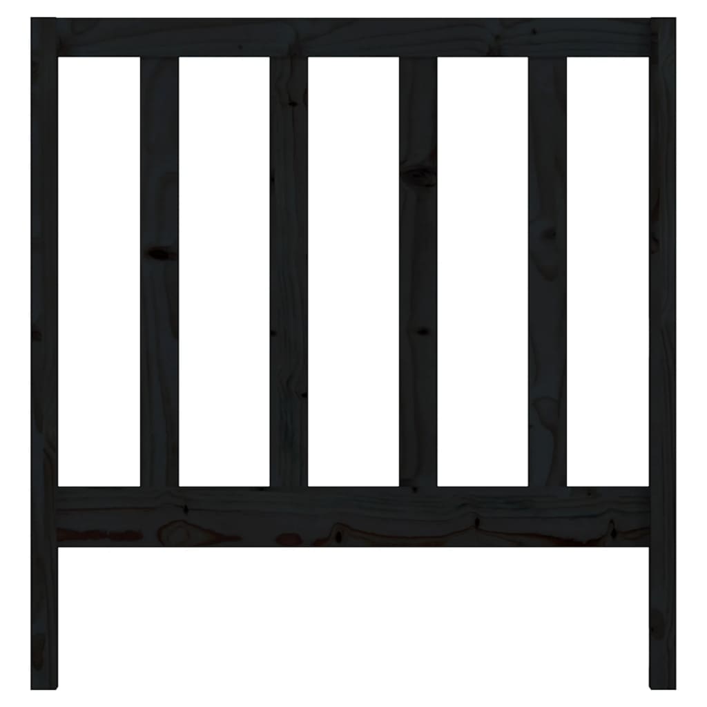 vidaXL Tăblie de pat, negru, 95x4x100 cm, lemn masiv de pin