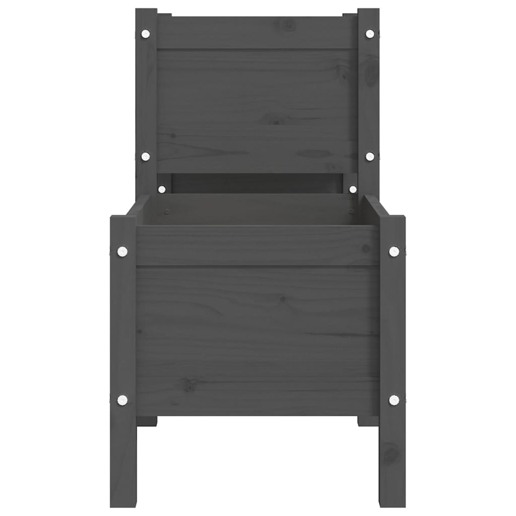vidaXL Jardinieră, gri, 178,5x44x75 cm, lemn masiv de pin