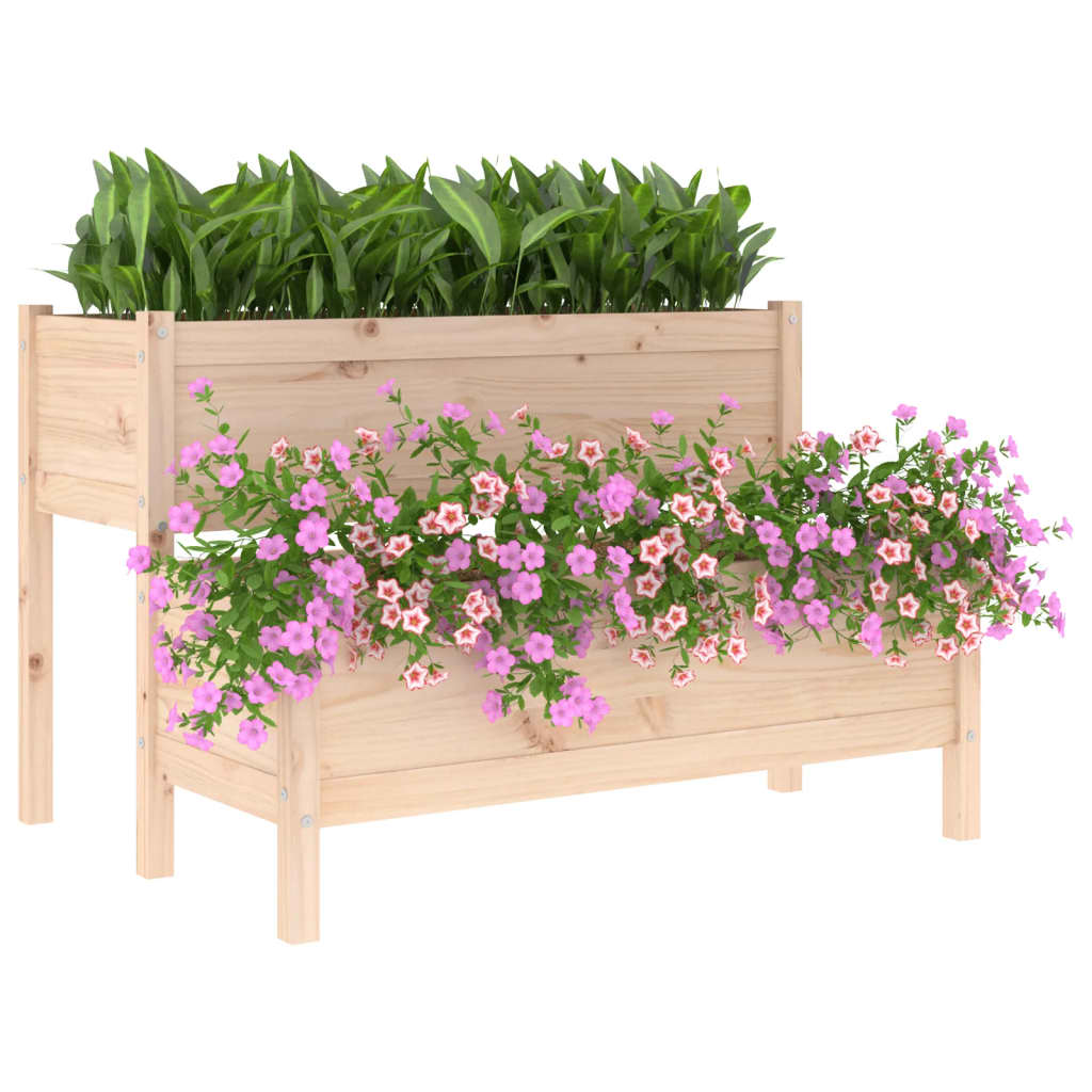vidaXL Jardinieră, 110x84x75 cm, lemn masiv de pin vidaXL Jardinieră, 110x84x75 cm, lemn masiv de pin