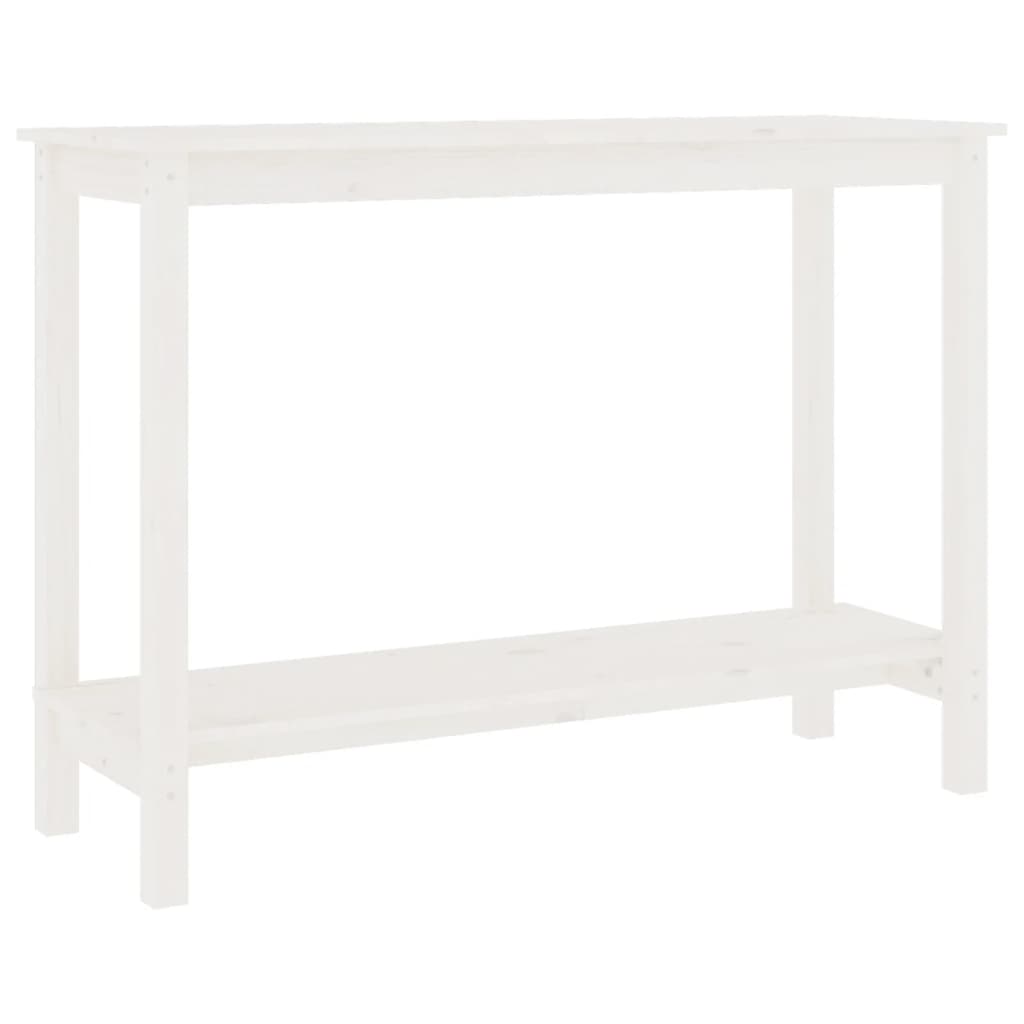 vidaXL Masă consolă, alb, 110x40x80 cm, lemn masiv de pin vidaXL Masă consolă, alb, 110x40x80 cm, lemn masiv de pin