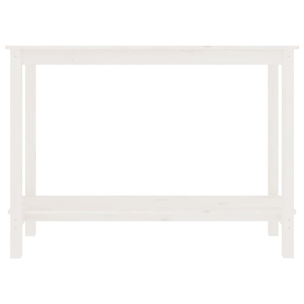 vidaXL Masă consolă, alb, 110x40x80 cm, lemn masiv de pin vidaXL Masă consolă, alb, 110x40x80 cm, lemn masiv de pin