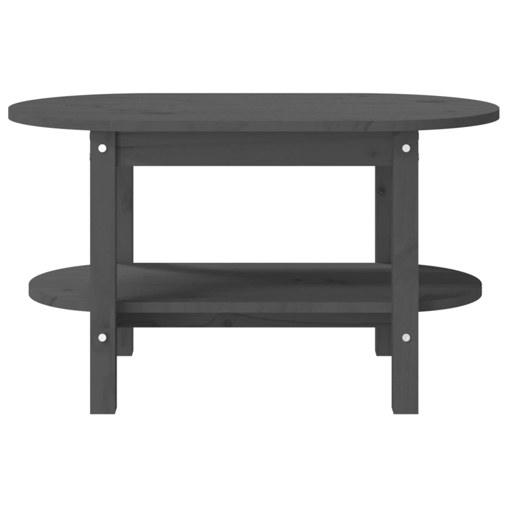 vidaXL Măsuță de cafea, gri, 80x45x45 cm, lemn masiv de pin vidaXL Măsuță de cafea, gri, 80x45x45 cm, lemn masiv de pin