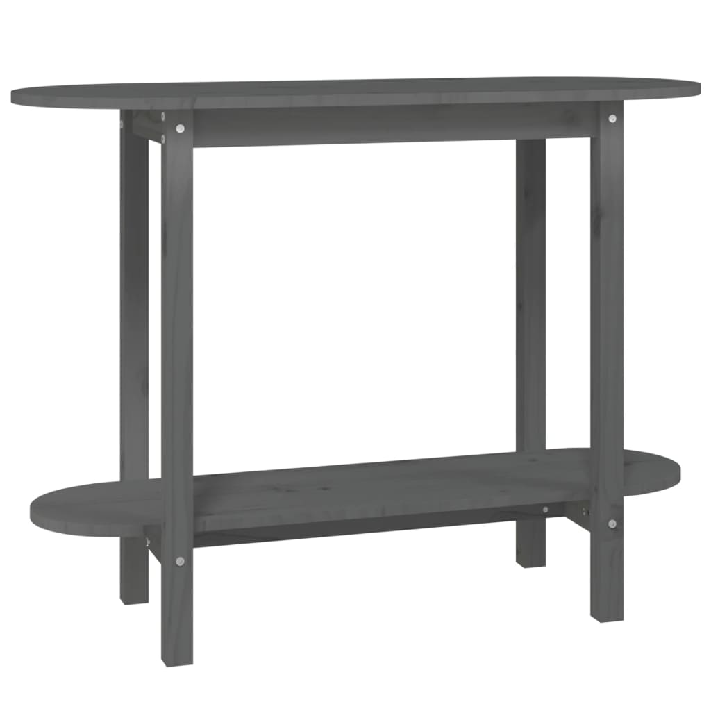 vidaXL Masă consolă, gri, 110x40x80 cm, lemn masiv de pin