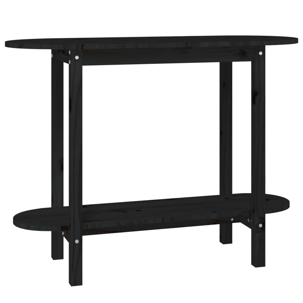 vidaXL Masă consolă, negru, 110x40x80 cm, lemn masiv de pin vidaXL Masă consolă, negru, 110x40x80 cm, lemn masiv de pin