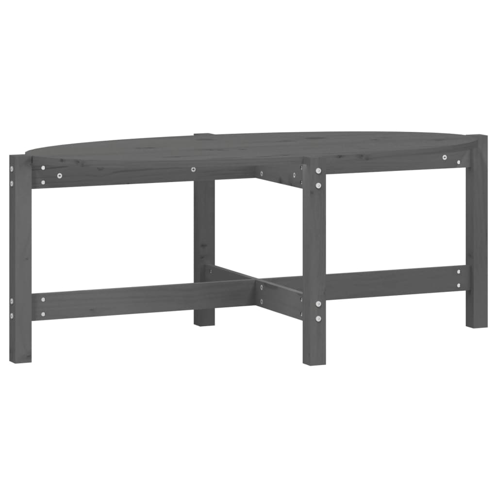 vidaXL Măsuță de cafea, gri, 118x63x45 cm, lemn masiv de pin vidaXL Măsuță de cafea, gri, 118x63x45 cm, lemn masiv de pin