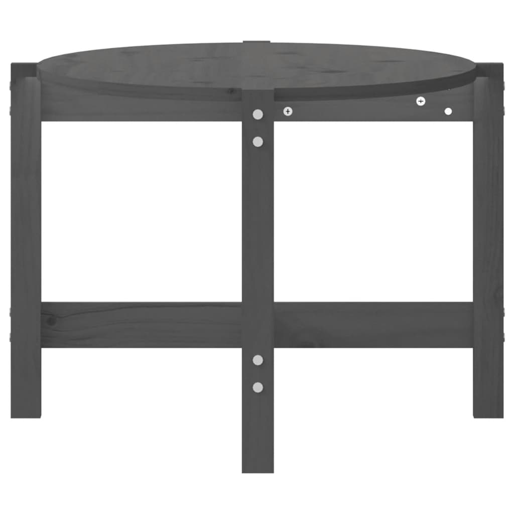 vidaXL Măsuță de cafea, gri, 118x63x45 cm, lemn masiv de pin vidaXL Măsuță de cafea, gri, 118x63x45 cm, lemn masiv de pin