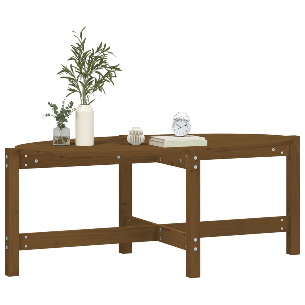 vidaXL Măsuță de cafea, maro miere, 118x63x45 cm, lemn masiv de pin vidaXL Măsuță de cafea, maro miere, 118x63x45 cm, lemn masiv de pin