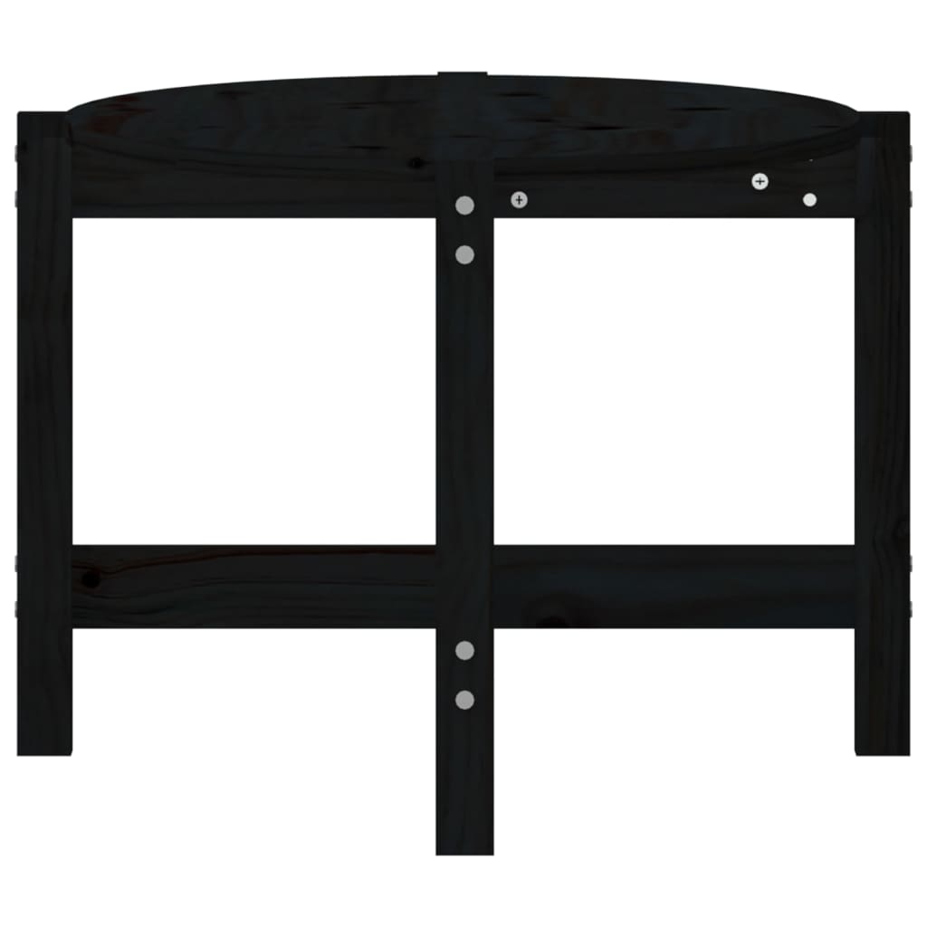 vidaXL Măsuță de cafea, negru, 118x63x45 cm, lemn masiv de pin vidaXL Măsuță de cafea, negru, 118x63x45 cm, lemn masiv de pin