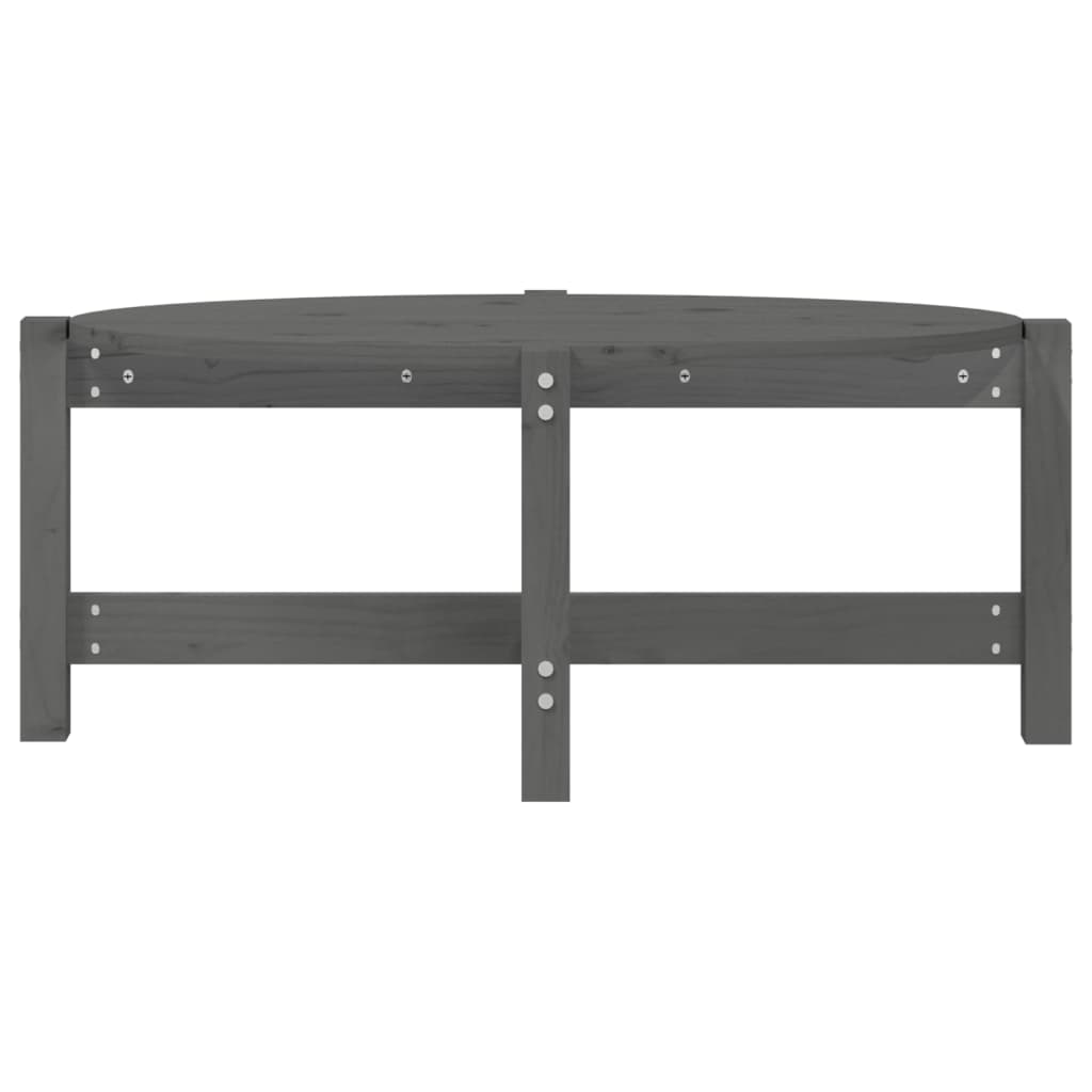 vidaXL Măsuță de cafea, gri, 87x48x35 cm, lemn masiv de pin vidaXL Măsuță de cafea, gri, 87x48x35 cm, lemn masiv de pin