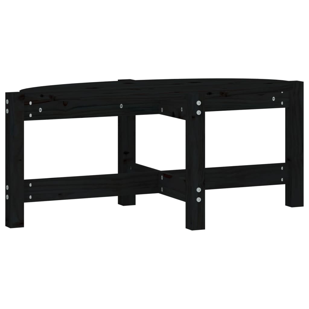 vidaXL Măsuță de cafea, negru, 87x48x35 cm, lemn masiv de pin vidaXL Măsuță de cafea, negru, 87x48x35 cm, lemn masiv de pin