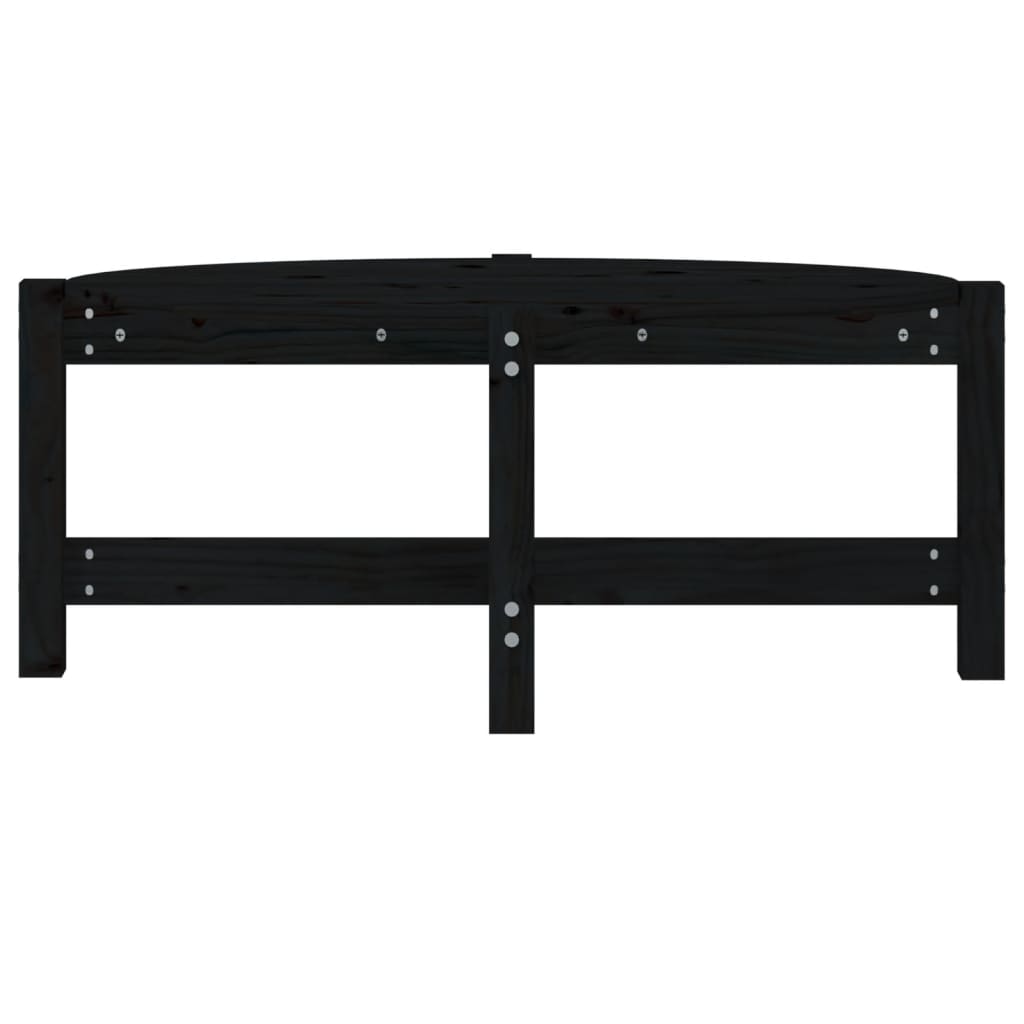 vidaXL Măsuță de cafea, negru, 87x48x35 cm, lemn masiv de pin vidaXL Măsuță de cafea, negru, 87x48x35 cm, lemn masiv de pin