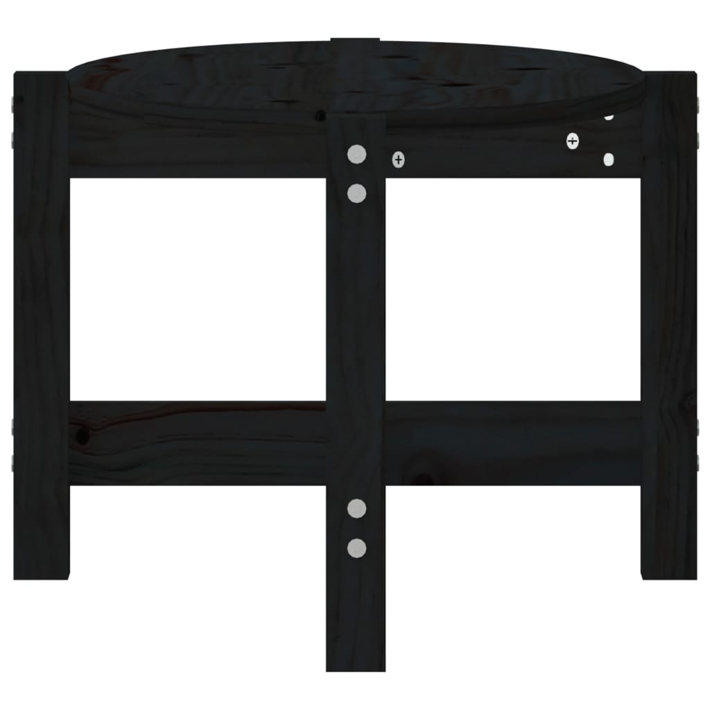 vidaXL Măsuță de cafea, negru, 87x48x35 cm, lemn masiv de pin vidaXL Măsuță de cafea, negru, 87x48x35 cm, lemn masiv de pin