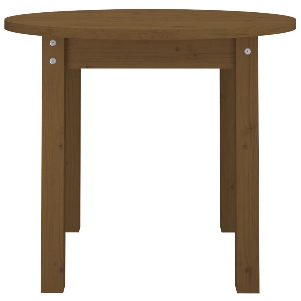 vidaXL Măsuță de cafea, maro miere, Ø 55x45 cm, lemn masiv de pin vidaXL Măsuță de cafea, maro miere, Ø 55x45 cm, lemn masiv de pin