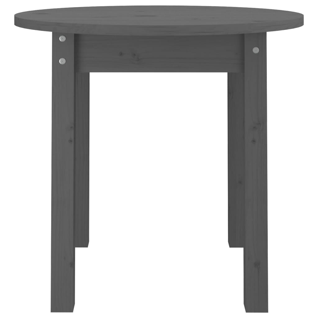 vidaXL Măsuță de cafea, gri, Ø 45x40 cm, lemn masiv de pin vidaXL Măsuță de cafea, gri, Ø 45x40 cm, lemn masiv de pin