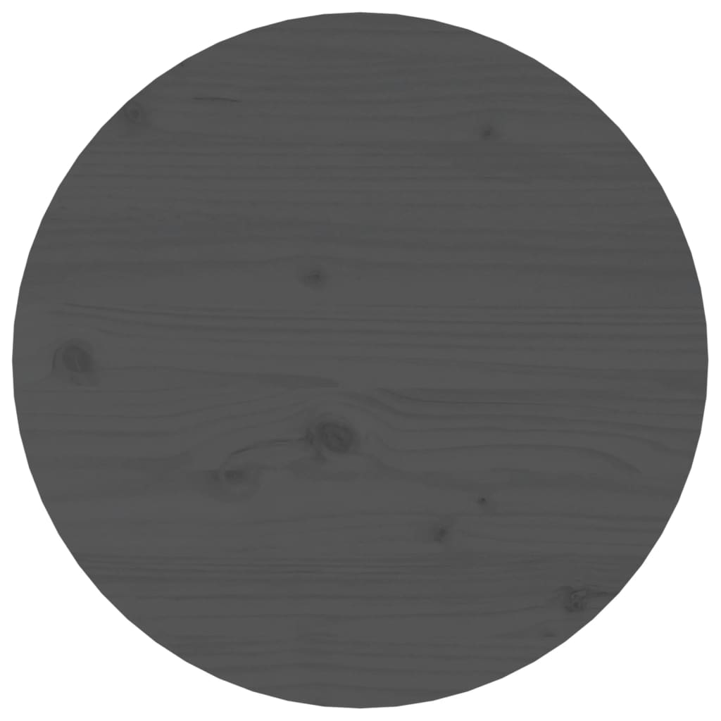 vidaXL Măsuță de cafea, gri, Ø 45x40 cm, lemn masiv de pin vidaXL Măsuță de cafea, gri, Ø 45x40 cm, lemn masiv de pin