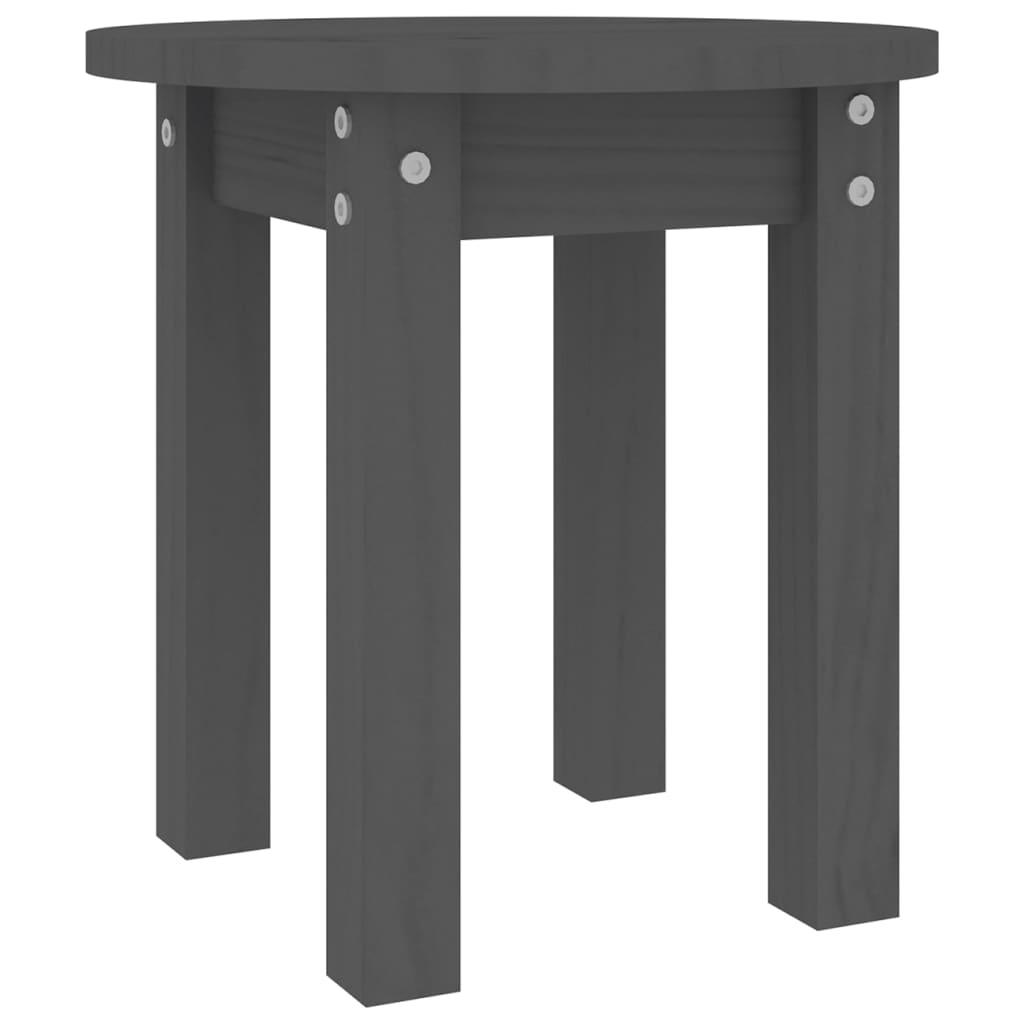 vidaXL Măsuță de cafea, gri, Ø 35x35 cm, lemn masiv de pin vidaXL Măsuță de cafea, gri, Ø 35x35 cm, lemn masiv de pin