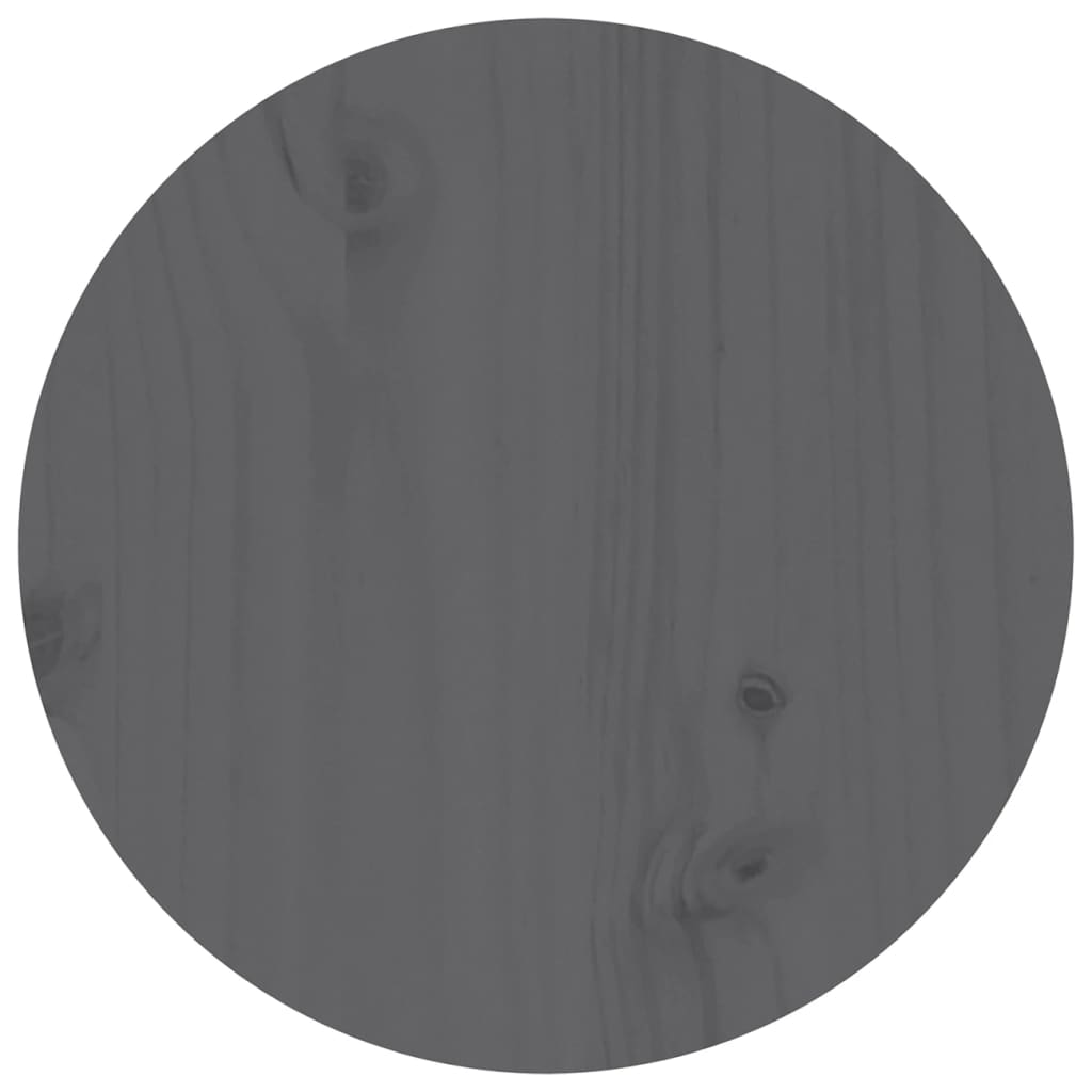 vidaXL Măsuță de cafea, gri, Ø 35x35 cm, lemn masiv de pin vidaXL Măsuță de cafea, gri, Ø 35x35 cm, lemn masiv de pin