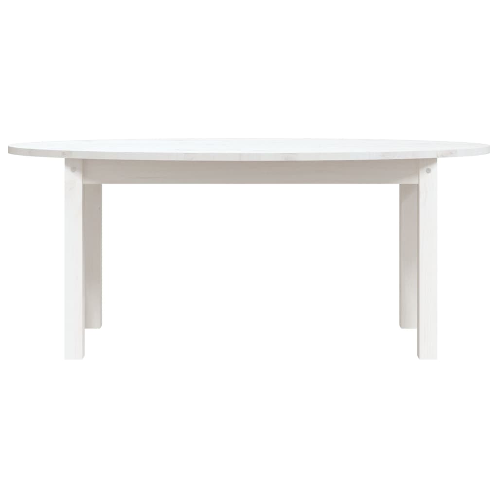 vidaXL Măsuță de cafea, alb, 110x55x45 cm, lemn masiv de pin