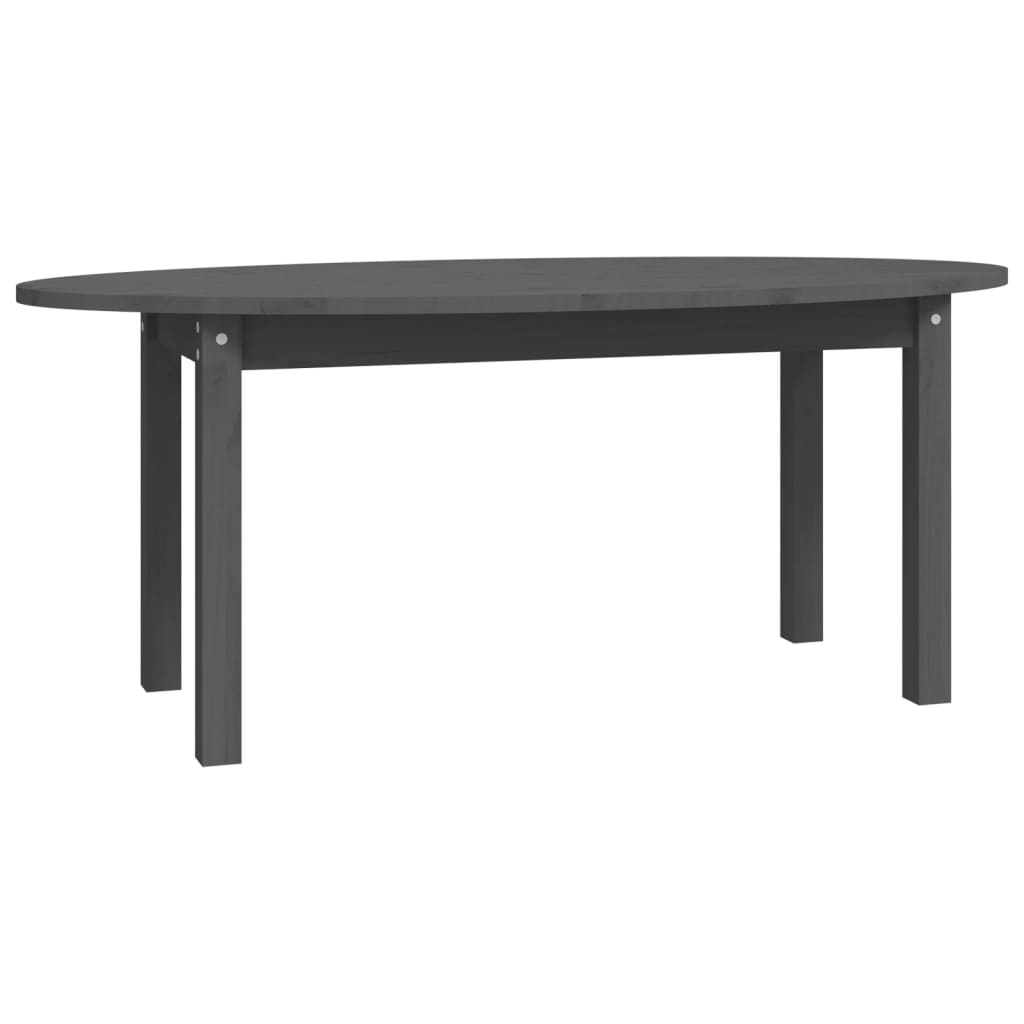 vidaXL Măsuță de cafea, gri, 110x55x45 cm, lemn masiv de pin vidaXL Măsuță de cafea, gri, 110x55x45 cm, lemn masiv de pin
