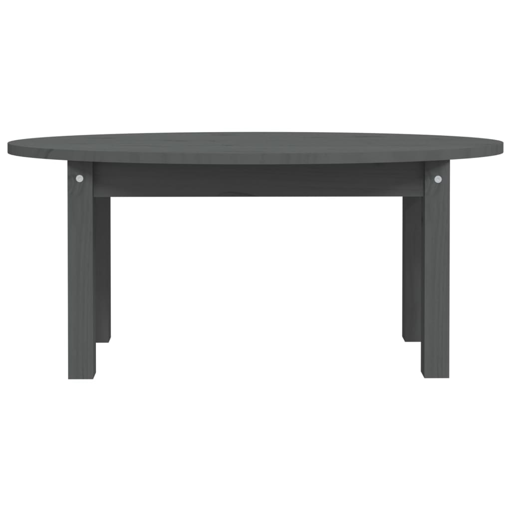 vidaXL Măsuță de cafea, gri, 80x40x35 cm, lemn masiv de pin vidaXL Măsuță de cafea, gri, 80x40x35 cm, lemn masiv de pin