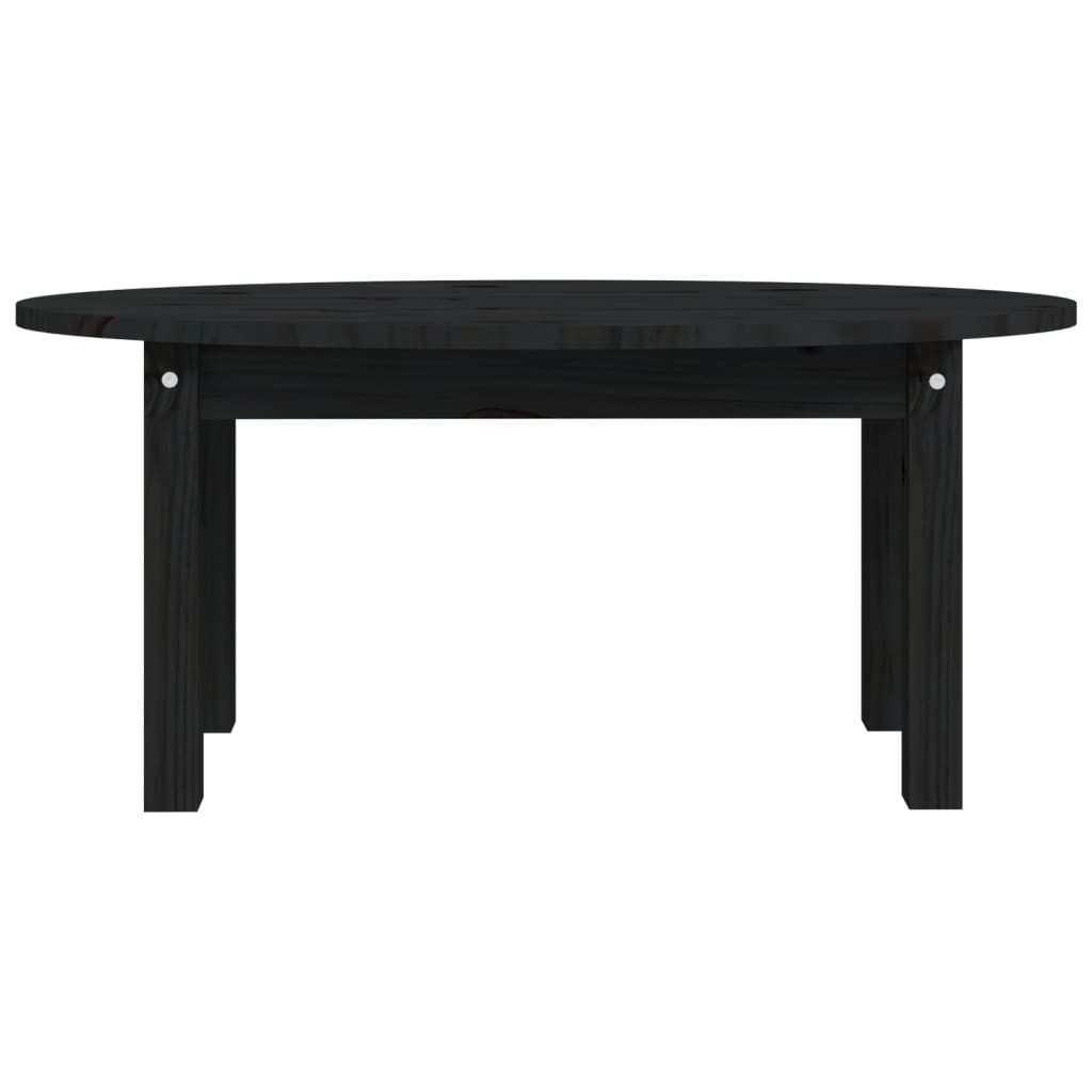 vidaXL Măsuță de cafea, negru, 80x40x35 cm, lemn masiv de pin vidaXL Măsuță de cafea, negru, 80x40x35 cm, lemn masiv de pin
