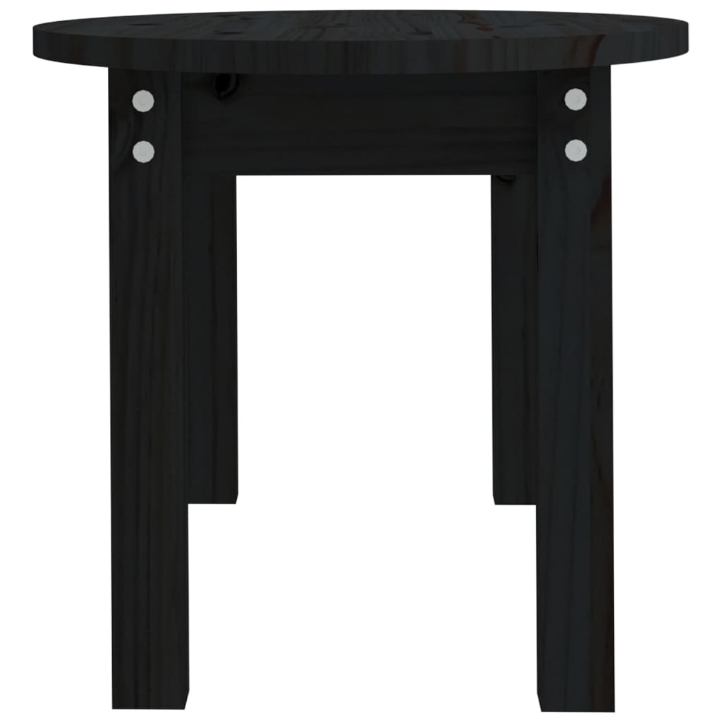 vidaXL Măsuță de cafea, negru, 80x40x35 cm, lemn masiv de pin vidaXL Măsuță de cafea, negru, 80x40x35 cm, lemn masiv de pin