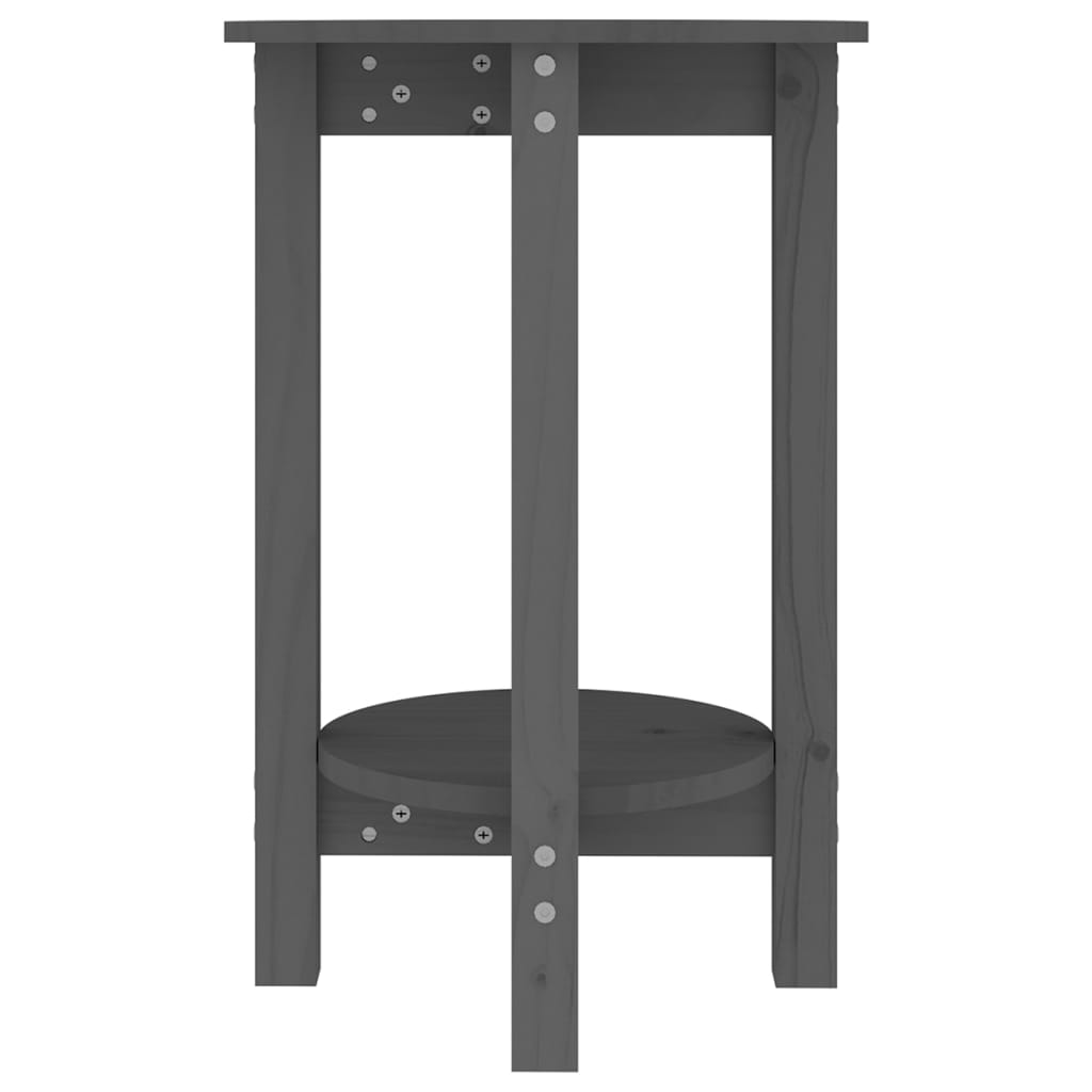 vidaXL Măsuță de cafea, gri, Ø 40x60 cm, lemn masiv de pin vidaXL Măsuță de cafea, gri, Ø 40x60 cm, lemn masiv de pin