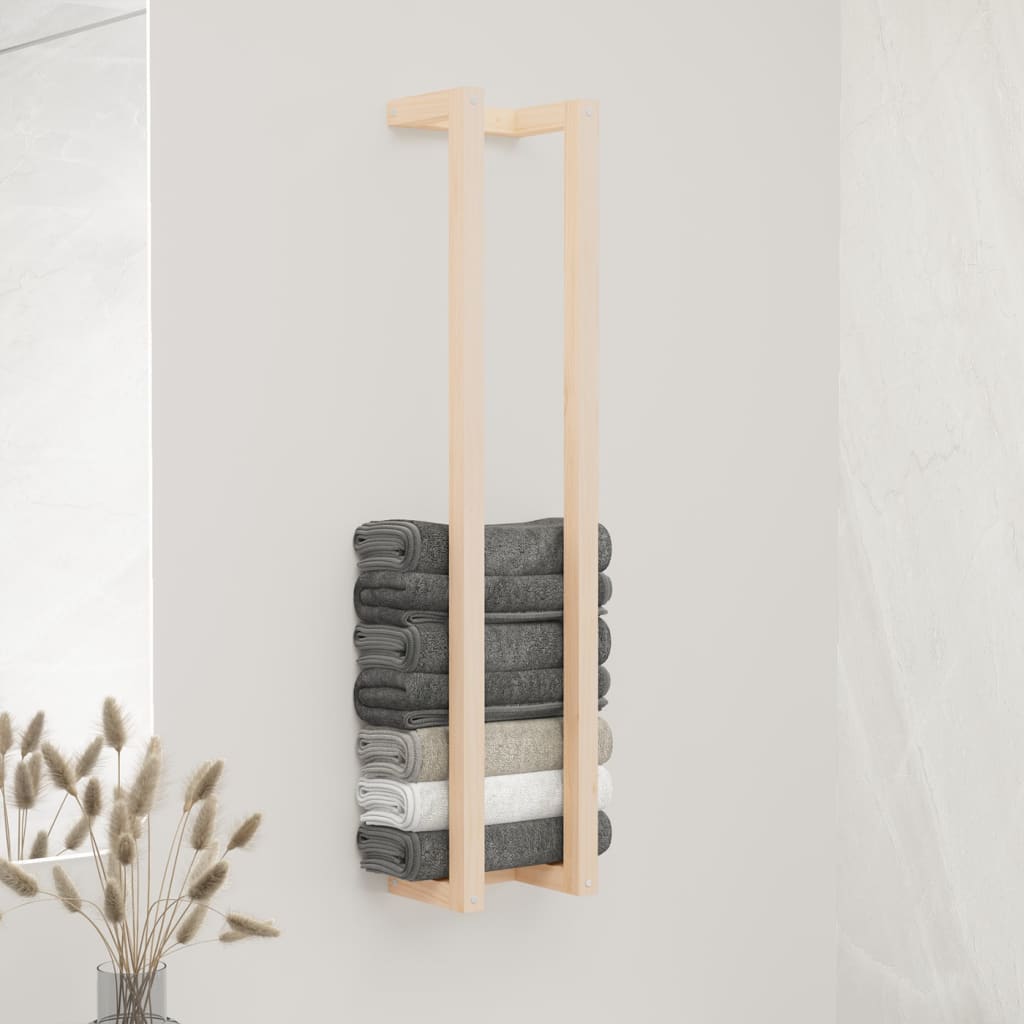 vidaXL Suport pentru prosoape, 23x18x110 cm, lemn masiv de pin vidaXL Suport pentru prosoape, 23x18x110 cm, lemn masiv de pin