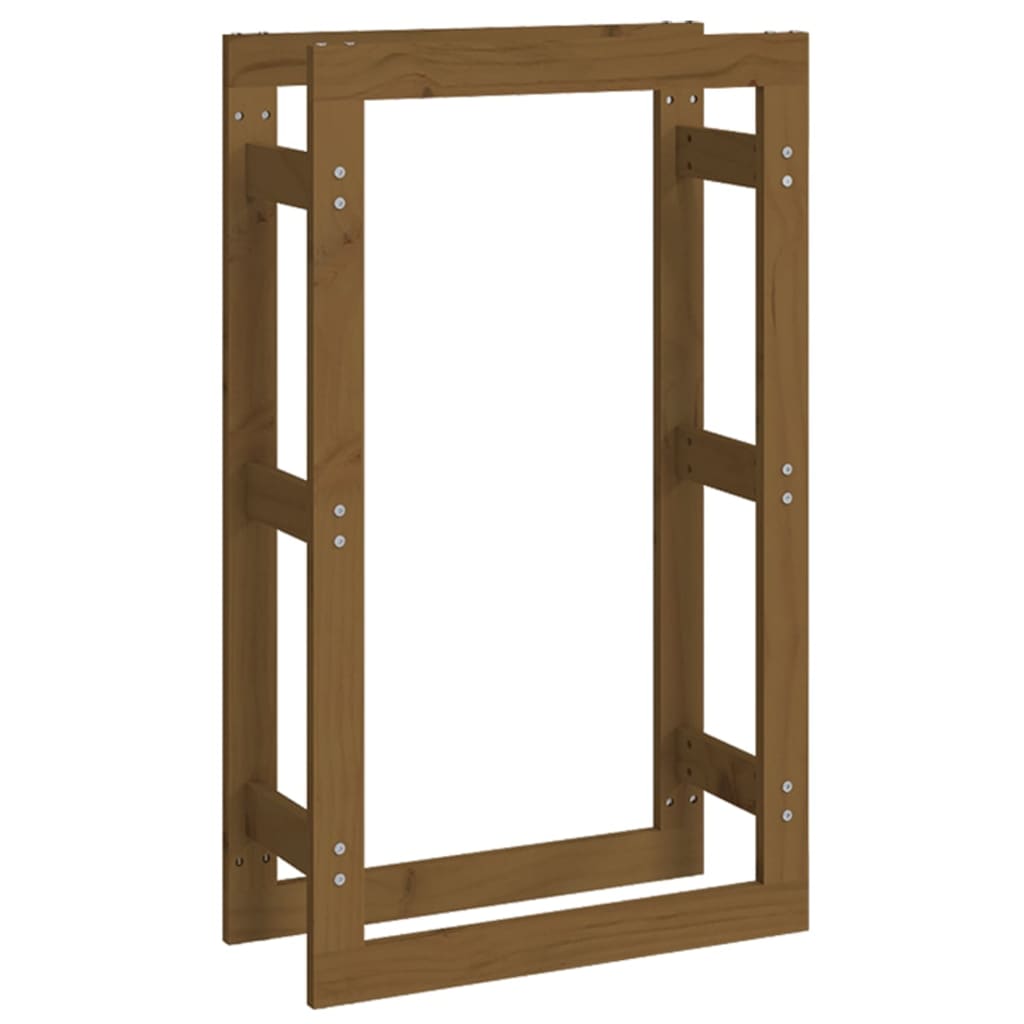 vidaXL Rastel lemne de foc, maro miere, 60x25x100 cm, lemn masiv pin vidaXL Rastel lemne de foc, maro miere, 60x25x100 cm, lemn masiv pin