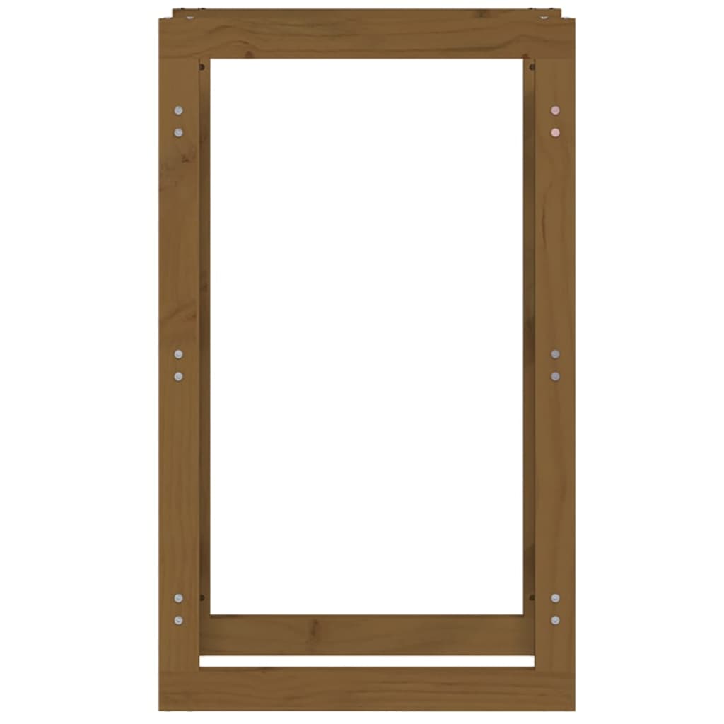vidaXL Rastel lemne de foc, maro miere, 60x25x100 cm, lemn masiv pin vidaXL Rastel lemne de foc, maro miere, 60x25x100 cm, lemn masiv pin