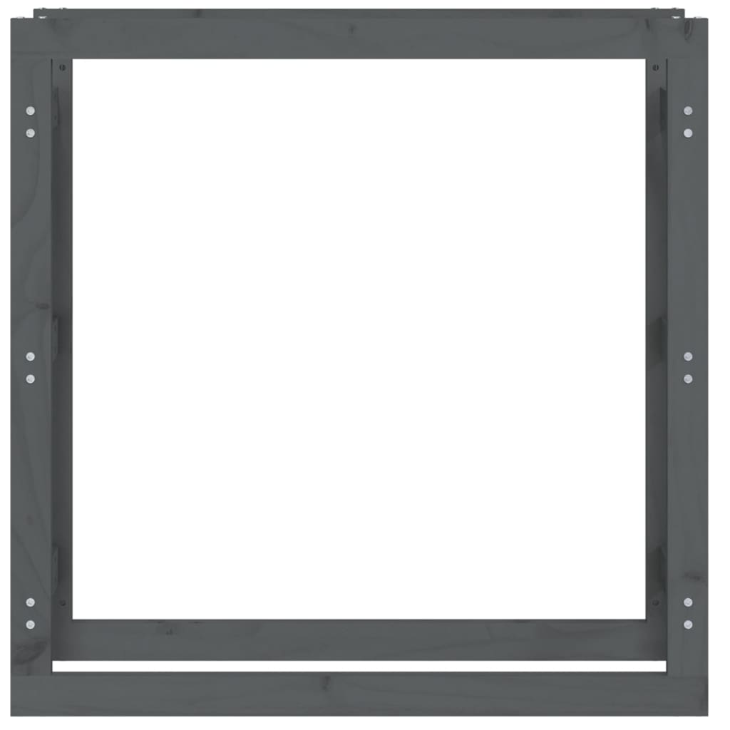 vidaXL Rastel pentru lemne de foc, gri, 100x25x100 cm, lemn masiv pin vidaXL Rastel pentru lemne de foc, gri, 100x25x100 cm, lemn masiv pin