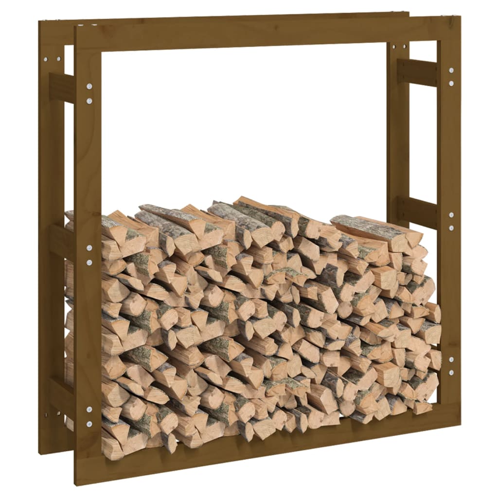 vidaXL Rastel lemne de foc, maro miere, 100x25x100 cm, lemn masiv pin vidaXL Rastel lemne de foc, maro miere, 100x25x100 cm, lemn masiv pin